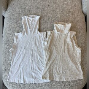 (2) Helsa Turtleneck Tanks